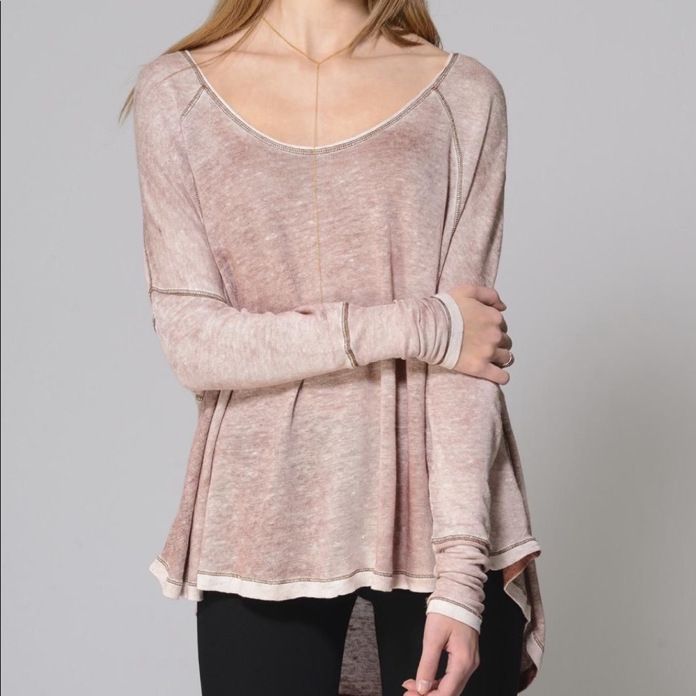 Free people raglan scoop long sleeve top